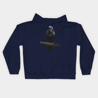 Low Poly Crow Kids Hoodie